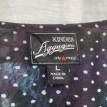 Kinder Aggugini Faux Wrap Purple and Black Floral Dress Size L Photo 5