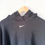 Nike  | Black White Hoodie Tunic Dress Sweatshirt Soft Long Line | Size Large Photo 1