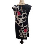 London Times  Black Floral Cap Sleeve Sheath Dress Women Size 12 Photo 2