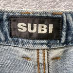 SUBI Bootcut Jeans Women 28 Blue Stretch Low Rise Streetwear Denim Ankle Detail Photo 2