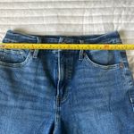 EXPRESS Straight Ankle High Rise Ultra Hyper Stretch Raw Hem Jeans Size M 6/8/10 Photo 6