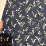 Garnet Hill  Asian Wrap Organic-Cotton Midi Sleep Night Gown Blue Size Large Photo 3