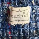 Mud Pie  Women’s Desi Off the Shoulders Chambray Blue Striped Smocked Dress Large Photo 7