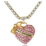 Juicy Couture PINK PAVÉ HEART PENDANT NECKLACE Photo 0