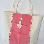 I Kiss My Dog Fun Beach Canvas Pet Lover Tote Coral on Tan NEW Photo 10