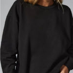 Anthropologie Pilcro Oversized Blouson Sleeve Pullover Sweatshirt | Black | L Photo 0