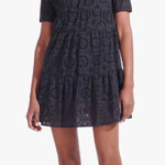 STAUD NWT  Mini Hyacinth Dress In Black Eyelet Size Medium Photo 0