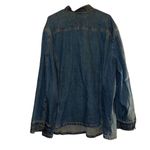 Women's Plus Size 4X Studded Denim Jacket Blue Mid Photo 1