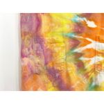 Las Olas  Large Dress Handmade Tie Dye Fringe Hem Short Sleeve‎ Shift Knee249 Photo 5