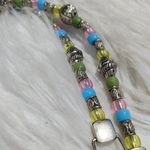 Beaded Pear Apple Blue Fringe Purse y2k Unique Chic Hand purse Closure Fruit Photo 8