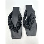 KHAITE  Ash Sandals Thongs Square Toe Black Leather Size 39.5 Photo 2