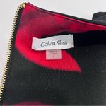 Calvin Klein Black Red Floral Scuba Knit Sleeveless Sheath Dress Size 6 Photo 8