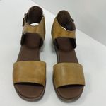 Gee Wa Wa Faye Leather Sandal Size 8 mustard tan distressed Photo 5
