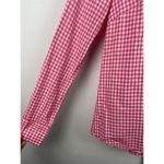 J. Crew Women’s Pink White Gingham Button‎ Up Long Sleeve Cotton Shirt Size 2 Photo 4
