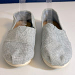 Toms  Drizzle Grey Metallic Woven Shoes Size 10‎ Photo 0