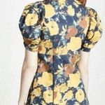 Sea New York Ella Floral Puff Sleeve Mini Dress Preppy 100% Cotton Womens 8 Black Photo 1