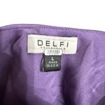 Delfi Pleated Solie Dress in Purple, Size L Purple Size L Photo 5