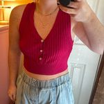 Free People Saturday Morning Crop Top Magenta Photo 0