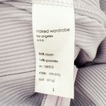 Naked Wardrobe NWOT Naked Wardrobe Jumpsuit Sleeveless Ribbed Lilac Size L Minimalist Bodycon Photo 6