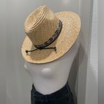 Forever 21 Tan Straw Panama Double Banded Hat With Black & White Band - S/M Photo 1