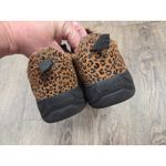 Lands' End All Weather Insulated Suede Zip Moc Shoes Animal Leopard Print 7B Brown Size 7 Photo 4
