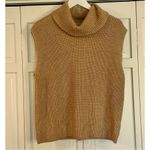Rachel Zoe  tan knit collared sweater vest large Photo 2
