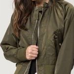 Free People Green Midnight Cropped Bomber Jacket Photo 0