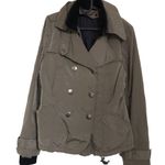 EXPRESS  Shiny taupe ski type jacket pea coat women’s‎ size M Photo 0
