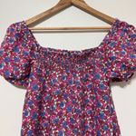 J.Crew  Afternoon Linen Sun Dress in Berry Floral BR439 Women's Size Medium Photo 4