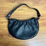 NEXT Leather Baguette Small Shoulder Bag Purse Y2K Black Photo 2