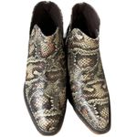 Roper Boots Womens 5.5 Cream Brown Snakeskin Print Ankle Bootie Western‎ Cowgirl Photo 4