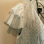 Just Cavalli by Roberto Cavalli Dress White Lace Gown Pleated Flounce size 6 Photo 7