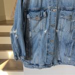 Free People  We The Free Flawless Hooded Denim Jean Jacket Photo 4