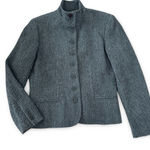 Ralph Lauren Lauren by Women's Gray Herringbone structured Blazer sz 12 Photo 0