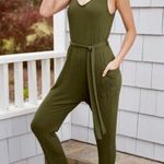 Blue Blush NEW Waffle Knit Harem Jumpsuit Photo 1