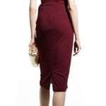 Dress the Population Liv Strapless Ruffled Dress, Burgundy Size S New w/Tag Photo 3