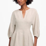 Madewell  Splitneck Mini Dress in 100% Linen Size: 2, NWT Photo 0
