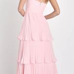 Lulus Long Pink Ruffled Dress Photo 2