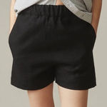 American Giant Women's Linen Short Size XL Made In USA Black Photo 0