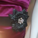 Le chateau NWT  Berry Dress with Black Flower Belt Photo 2