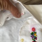 None Vintage white button down with floral embroidery size 46 Photo 4