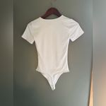 Aritzia White Short Sleeve Bodysuit Photo 2