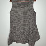 Soft Surroundings Gala Black Gingham Asymmetrical Sleeveless Tunic Top medium Photo 1