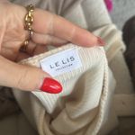 Le lis Cream and Tan Knit Cutout Dress Photo 5