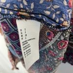 American Eagle  Short Sleeve Lace Up Patchwork Tassel Tie Top Size Small Boho Photo 6