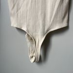 Aerie  Cream Ribbed Bodysuit Women's Medium Photo 4
