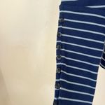 Anthropologie  Maeve puff sleeve Blue Striped Long Sleeve Tee size M Photo 2