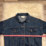 BKE  denim jacket with plaid wool blend back detail M Photo 8