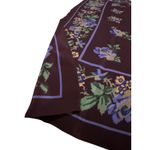 VTG Carol Little 100% Silk Square Scarf – Vintage Designer Print Purple Photo 2