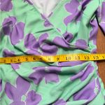 Vibrant Green and Purple Floral Dress Size 6 Photo 4